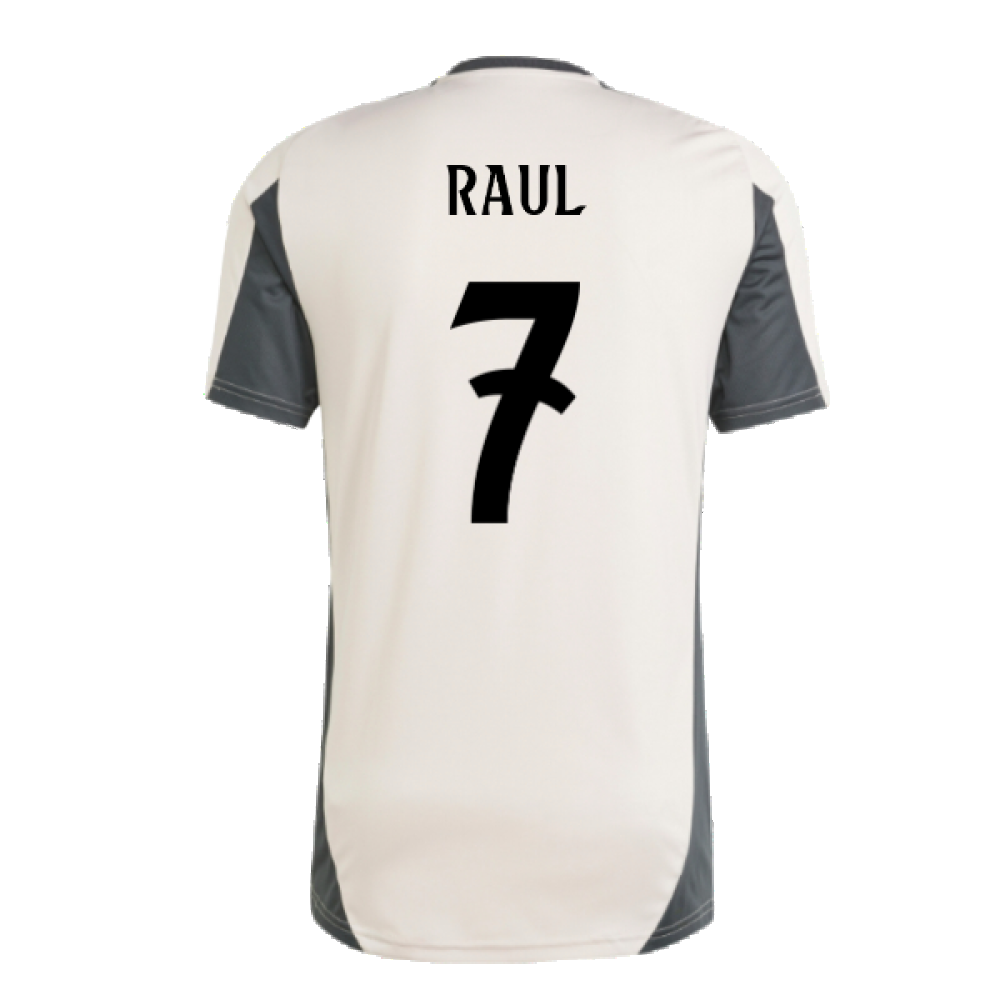 2024-2025 Real Madrid EU Training Jersey (Putty Mauve) (Raul 7)