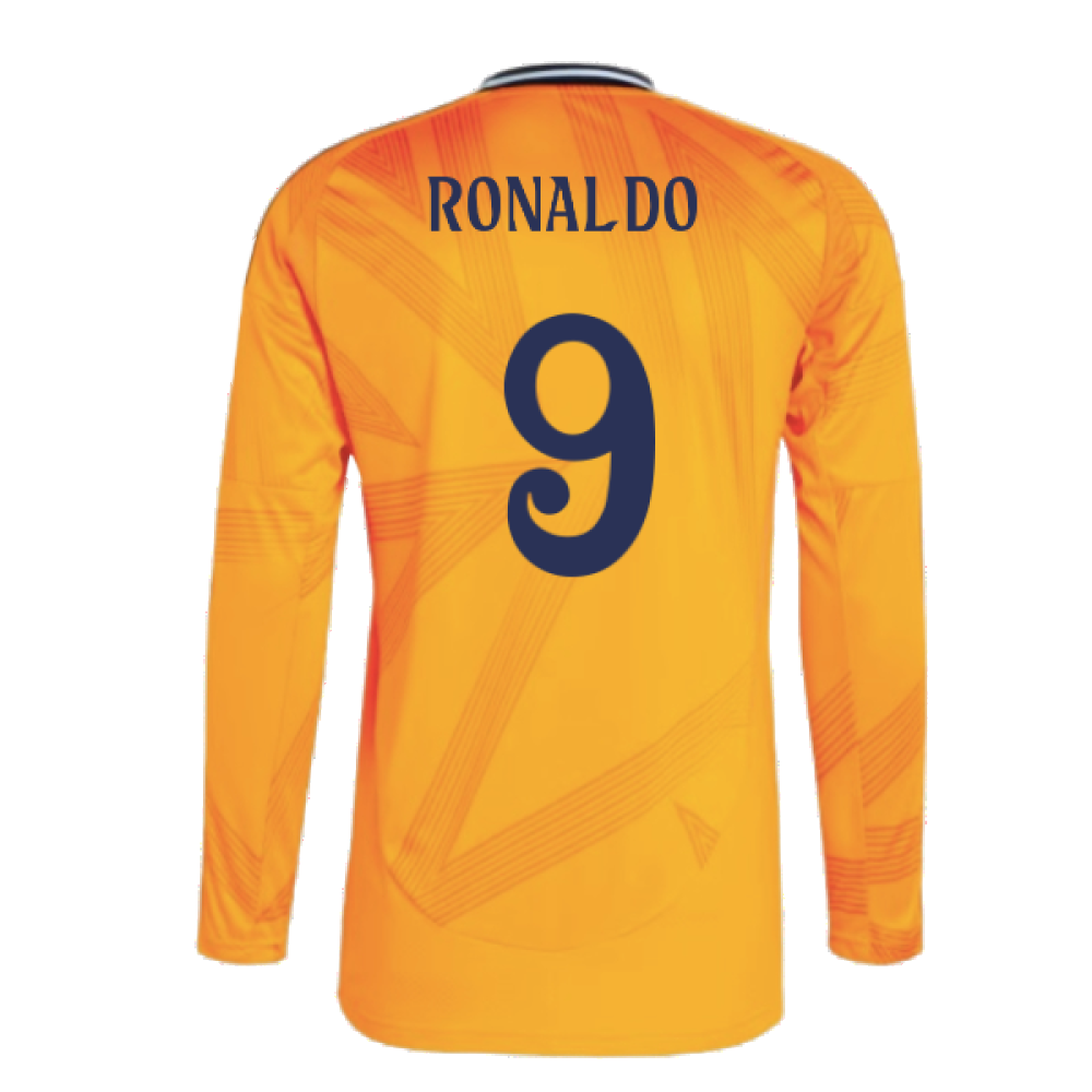 2024-2025 Real Madrid Long Sleeve Away Shirt (Ronaldo 9)