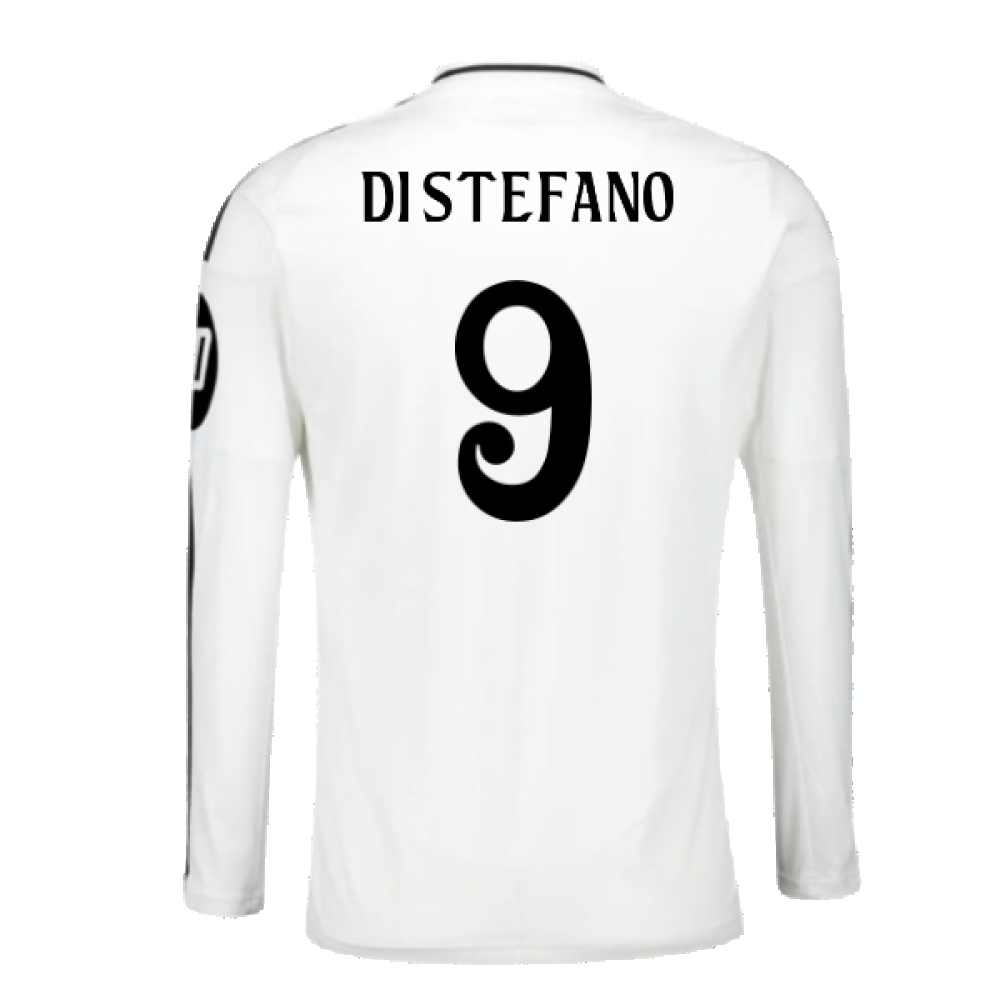 2024-2025 Real Madrid Long Sleeve Home Shirt (Di Stefano 9)