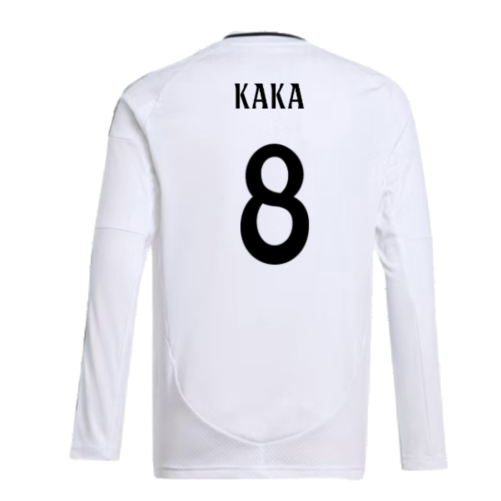 2024-2025 Real Madrid Long Sleeve Home Shirt (Kids) (Kaka 8)