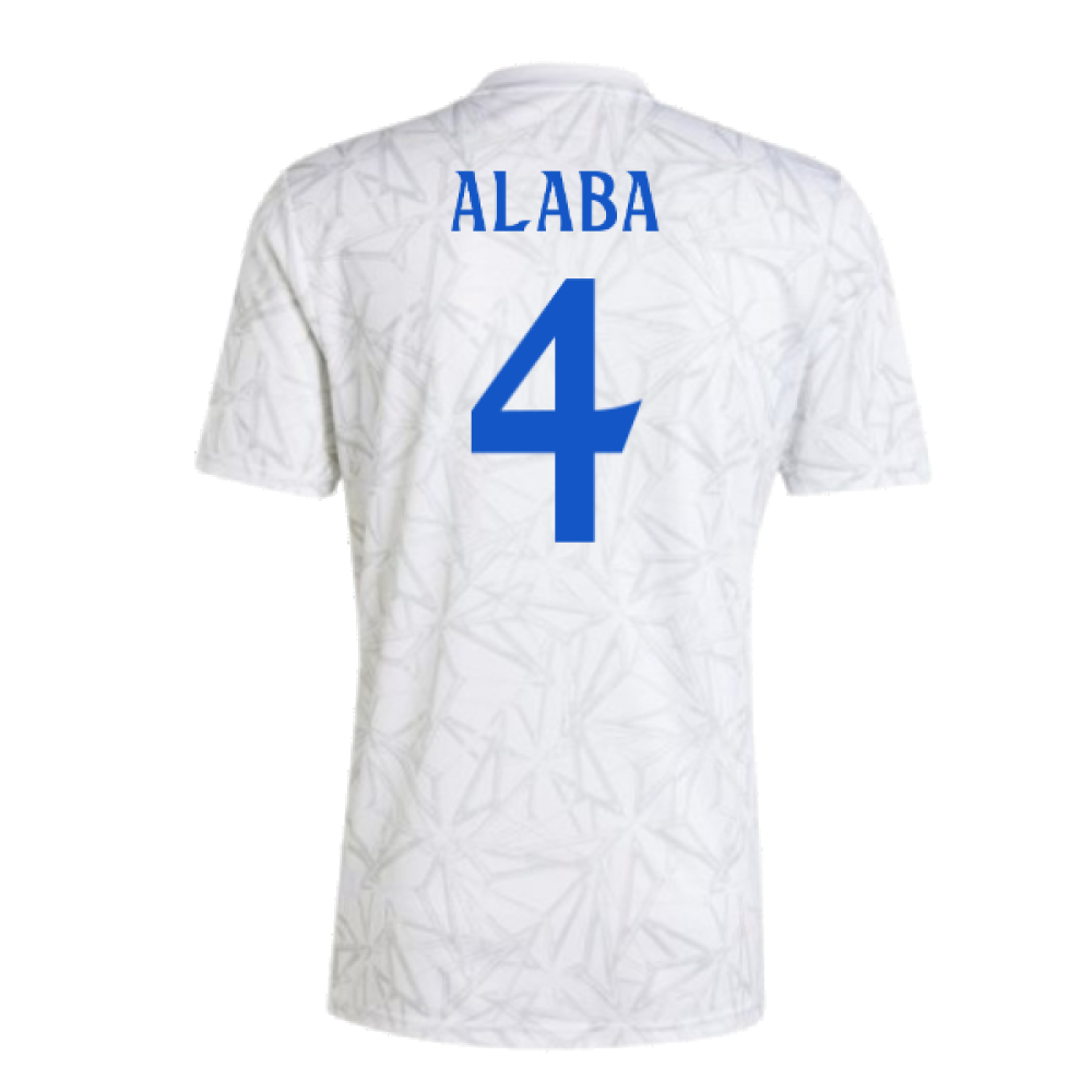 2024-2025 Real Madrid Pre-Match Shirt (White) (Alaba 4)