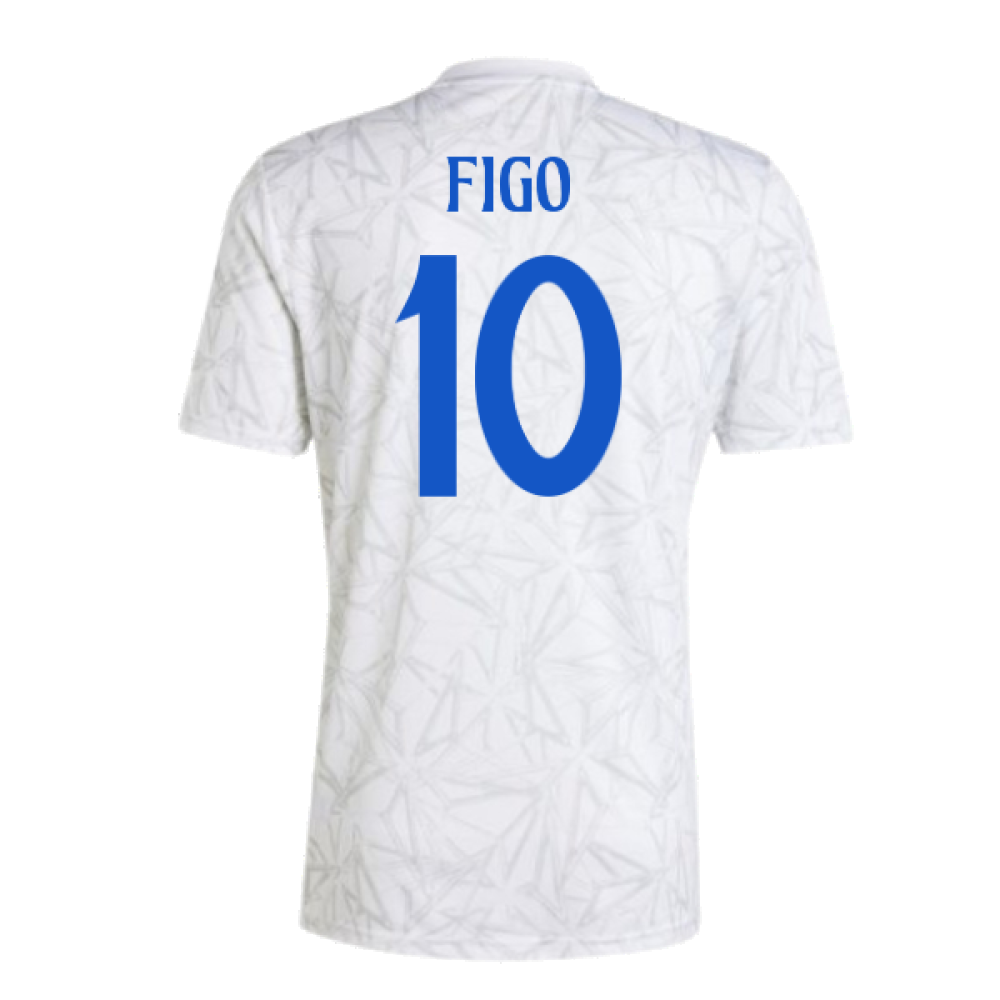 2024-2025 Real Madrid Pre-Match Shirt (White) (Figo 10)