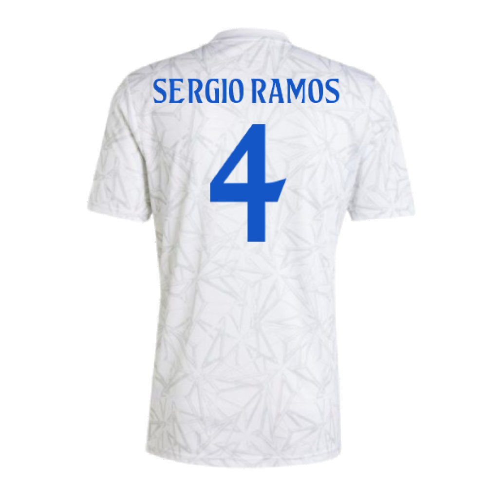 2024-2025 Real Madrid Pre-Match Shirt (White) (Sergio Ramos 4)