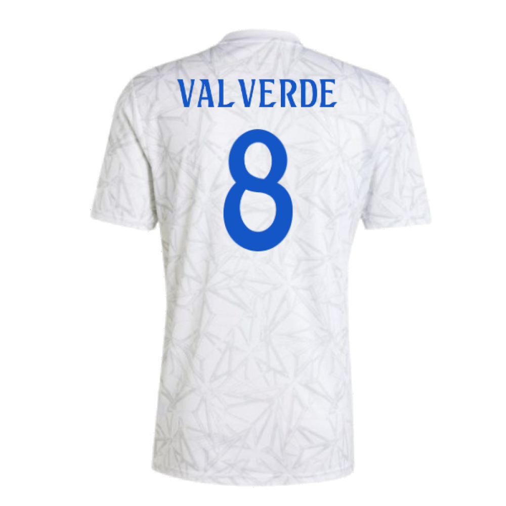 2024-2025 Real Madrid Pre-Match Shirt (White) (Valverde 8)