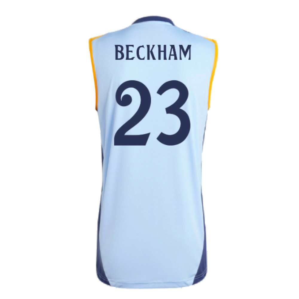 2024-2025 Real Madrid Sleeveless Jersey (Glow Blue) (Beckham 23)