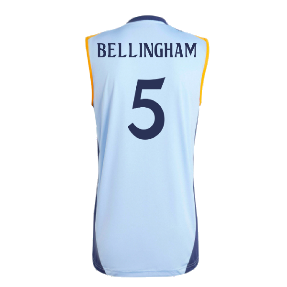 2024-2025 Real Madrid Sleeveless Jersey (Glow Blue) (Bellingham 5)