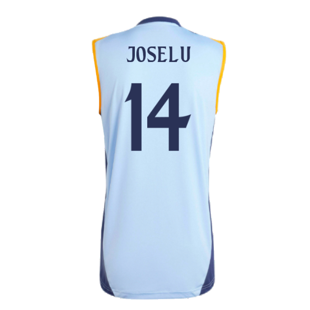 2024-2025 Real Madrid Sleeveless Jersey (Glow Blue) (Joselu 14)