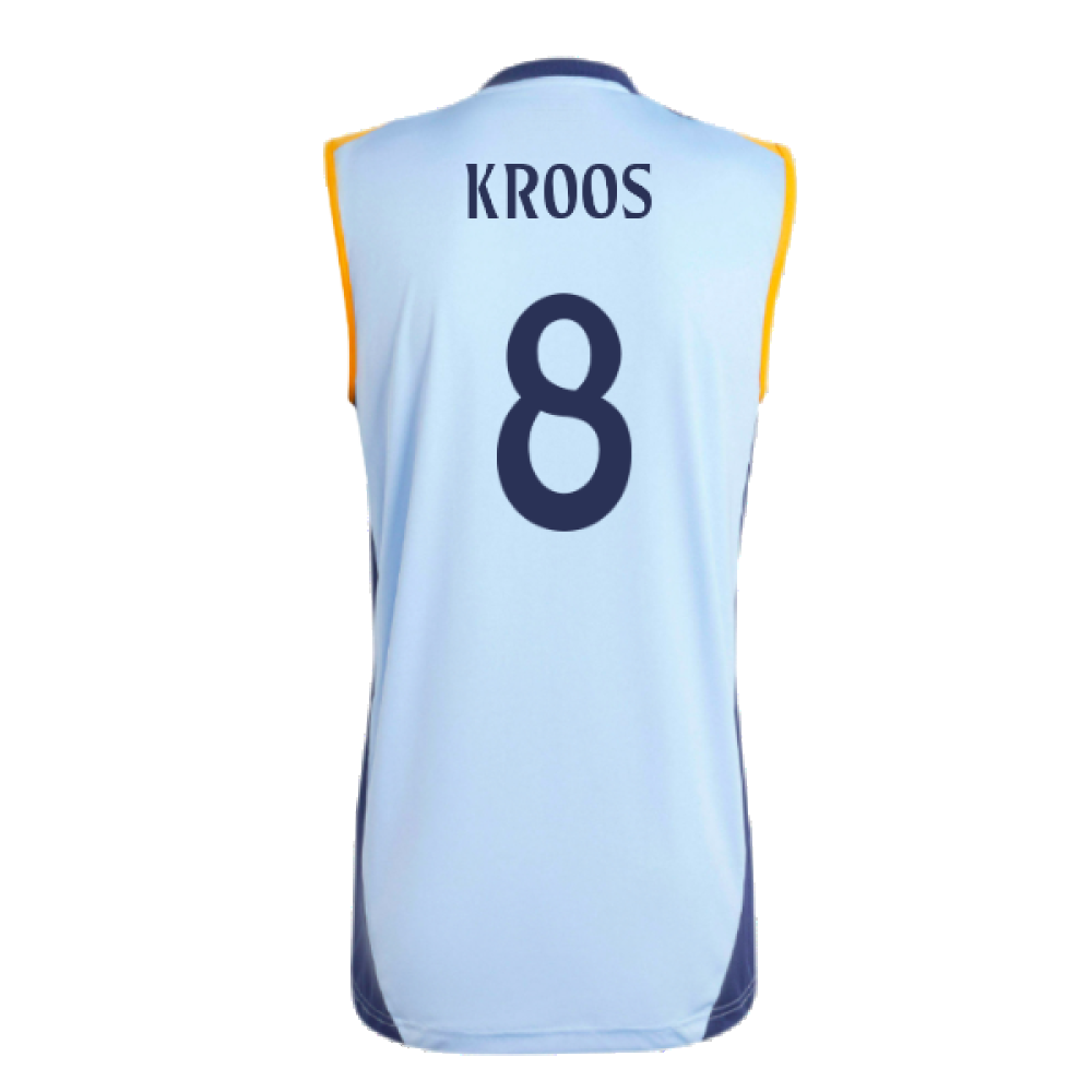 2024-2025 Real Madrid Sleeveless Jersey (Glow Blue) (Kroos 8)