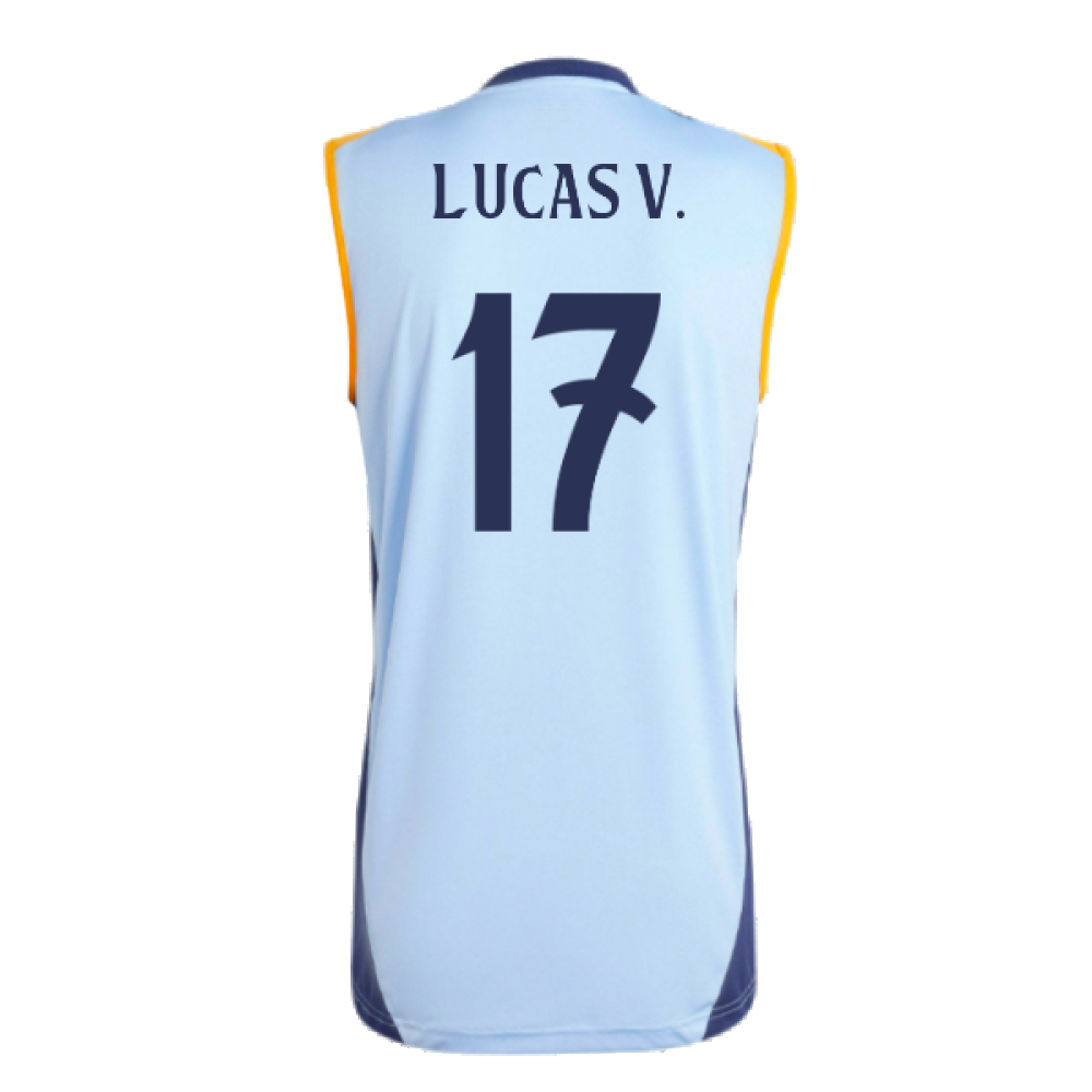 2024-2025 Real Madrid Sleeveless Jersey (Glow Blue) (Lucas V. 17)