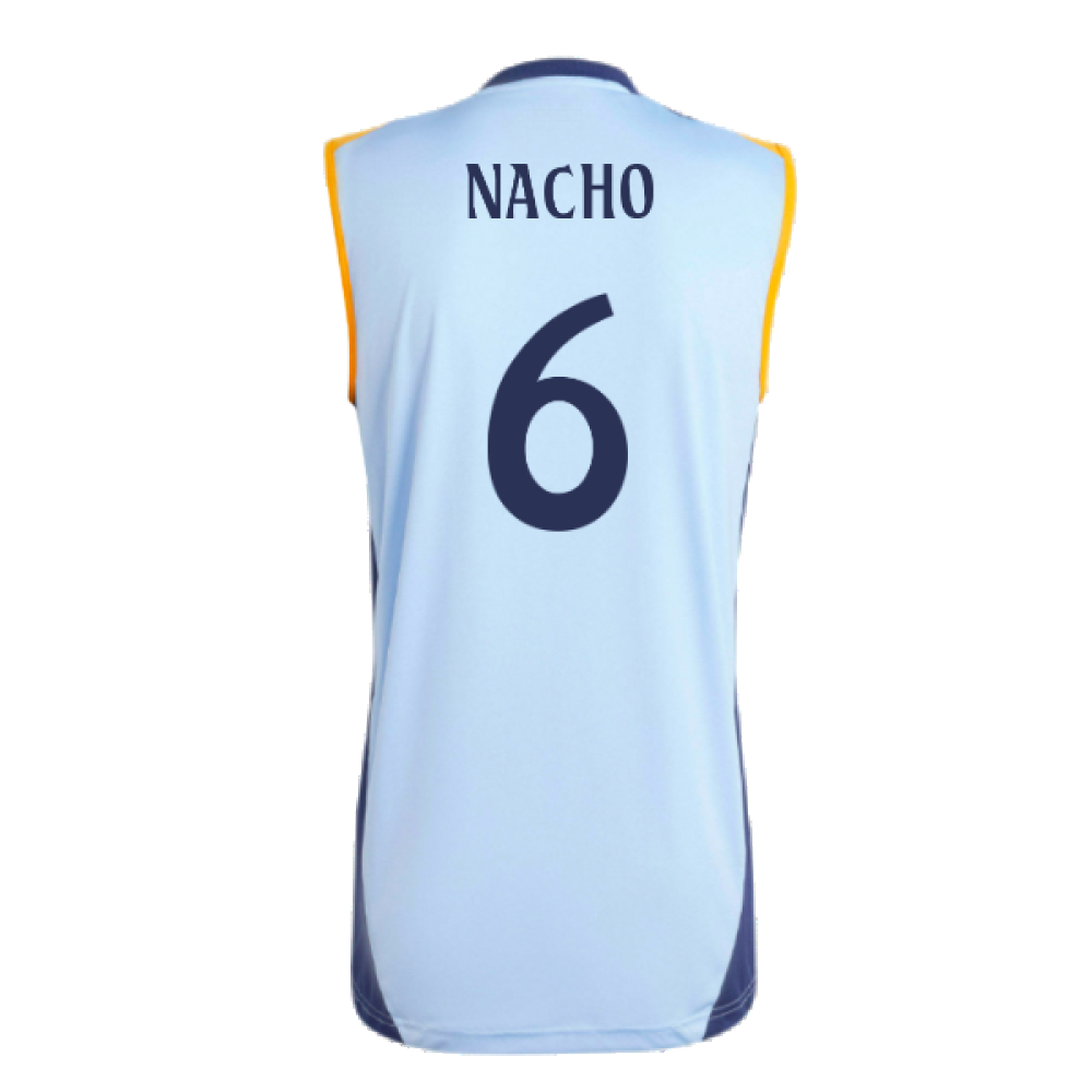 2024-2025 Real Madrid Sleeveless Jersey (Glow Blue) (Nacho 6)