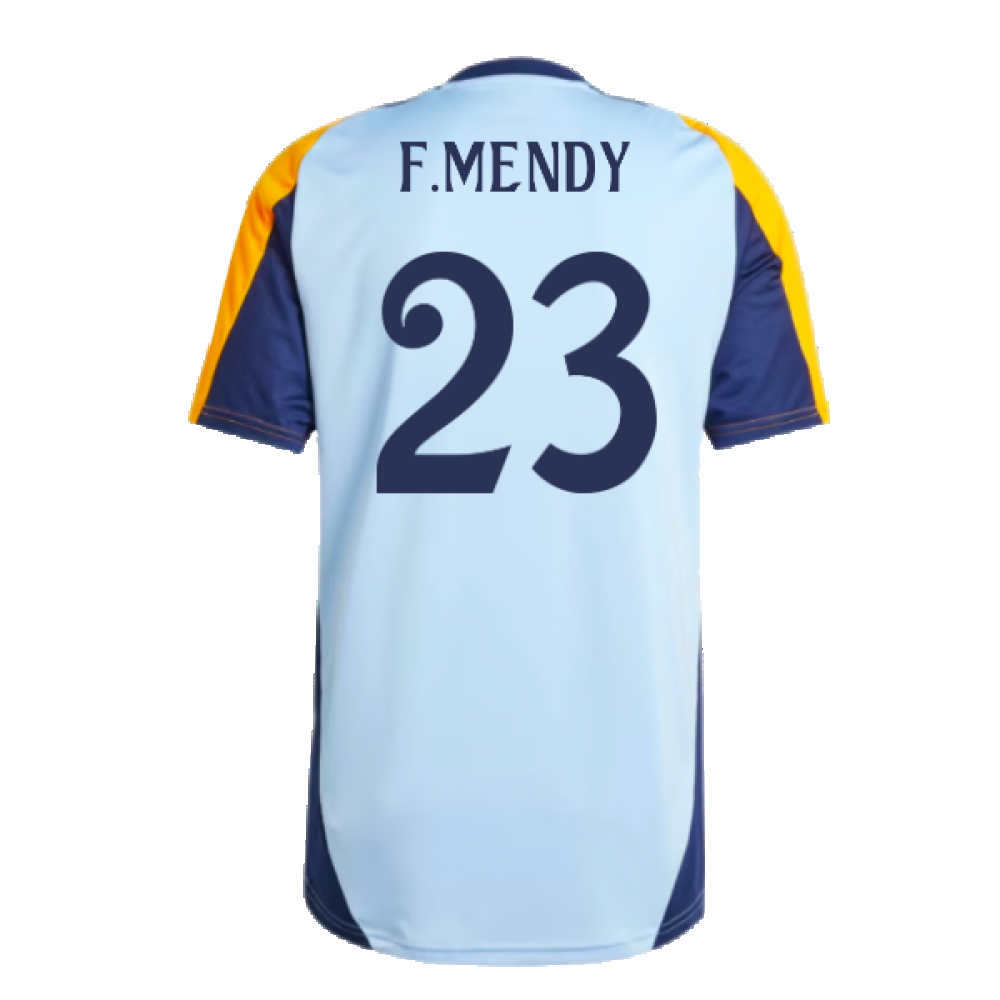 2024-2025 Real Madrid Training Shirt (Glow Blue) (F.Mendy 23)