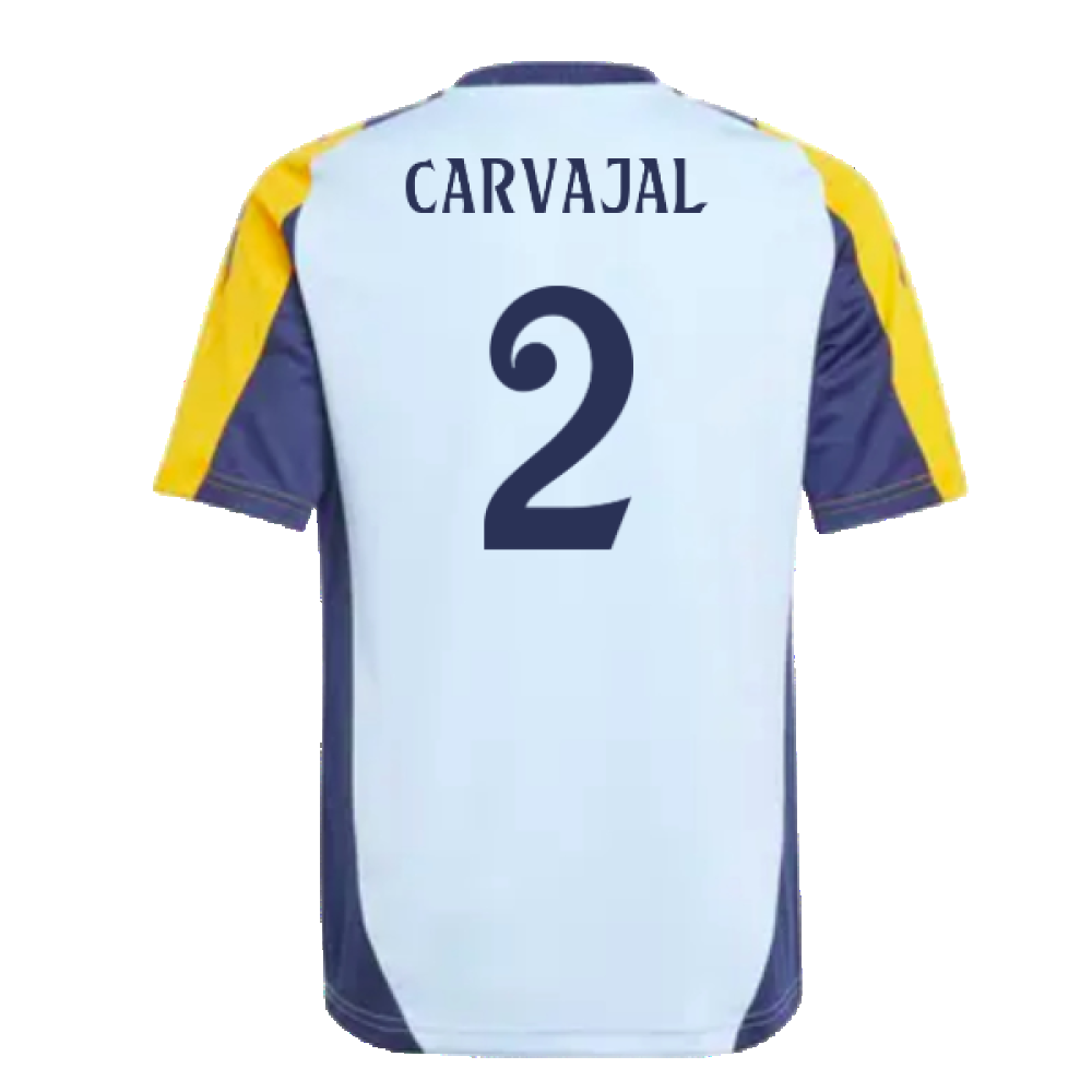 2024-2025 Real Madrid Training Shirt (Glow Blue) - Kids (Carvajal 2)