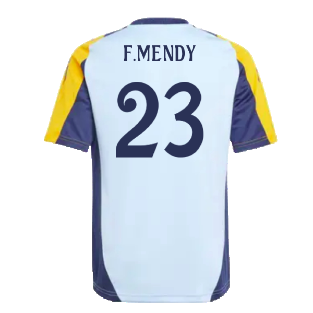 2024-2025 Real Madrid Training Shirt (Glow Blue) - Kids (F.Mendy 23)