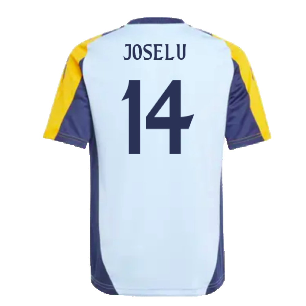 2024-2025 Real Madrid Training Shirt (Glow Blue) - Kids (Joselu 14)