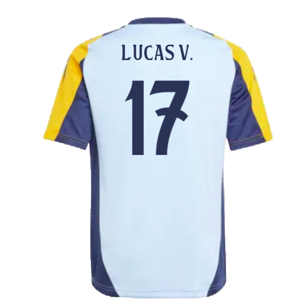 2024-2025 Real Madrid Training Shirt (Glow Blue) - Kids (Lucas V. 17)