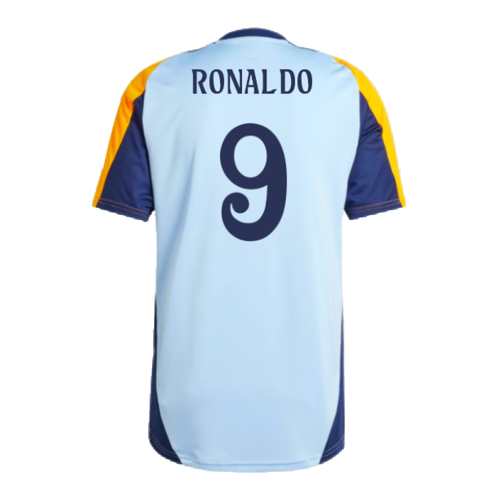 2024-2025 Real Madrid Training Shirt (Glow Blue) (Ronaldo 9)