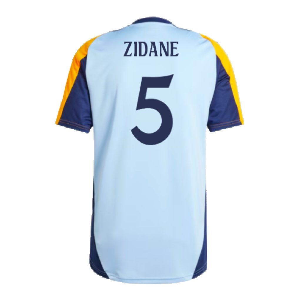 2024-2025 Real Madrid Training Shirt (Glow Blue) (Zidane 5)