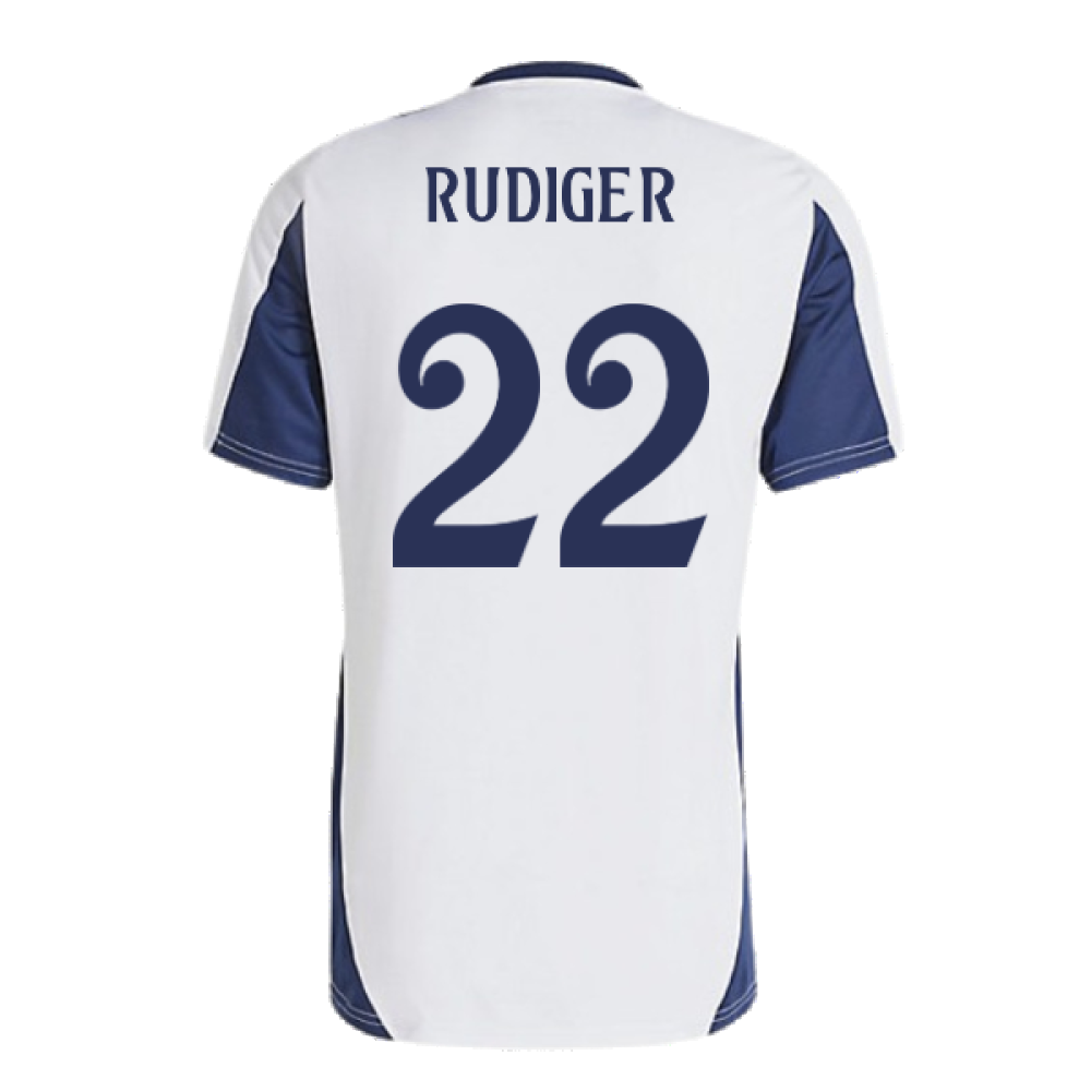 2024-2025 Real Madrid Training Shirt (White) (Rudiger 22)