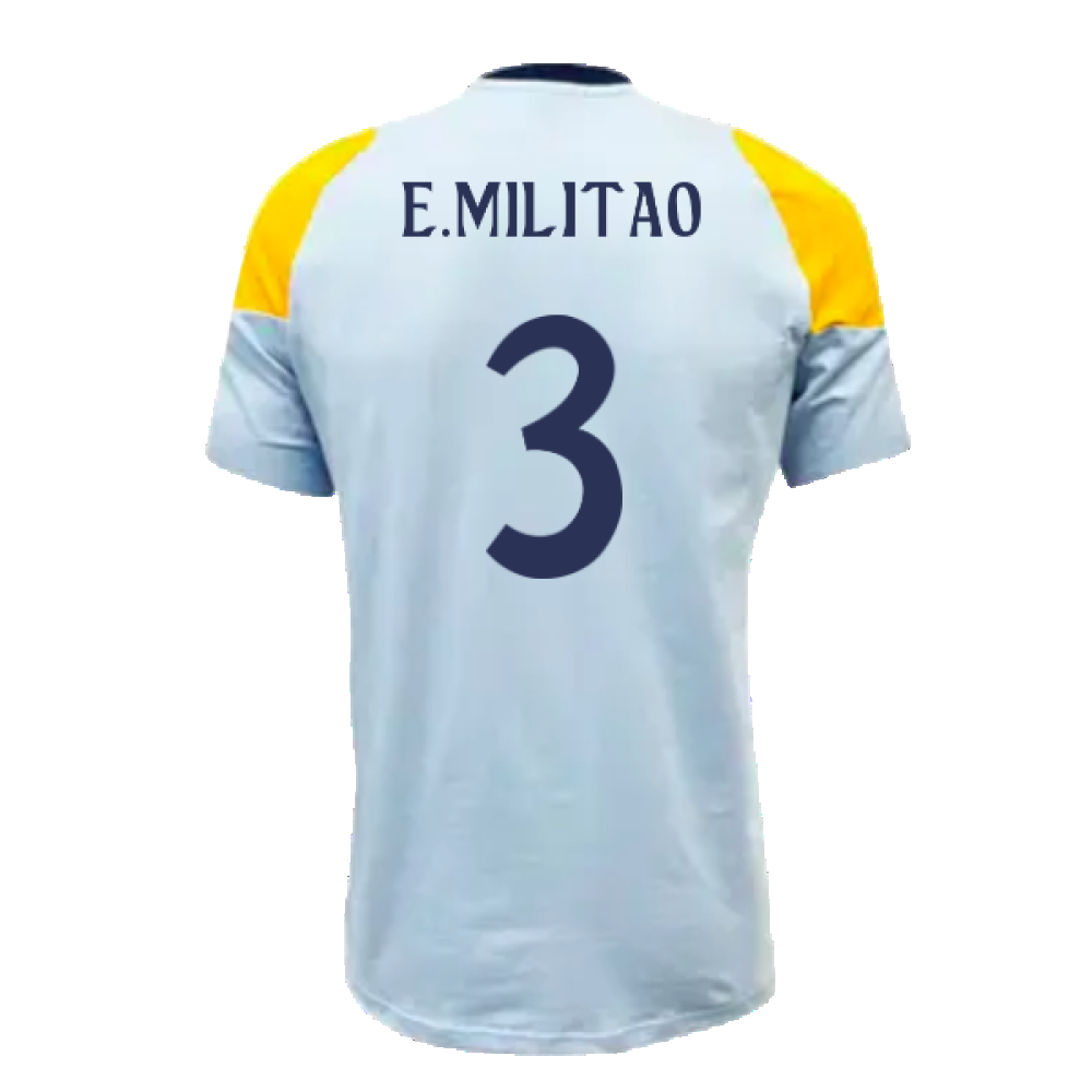 2024-2025 Real Madrid Training Tee (Glow Blue) (E.Militao 3)