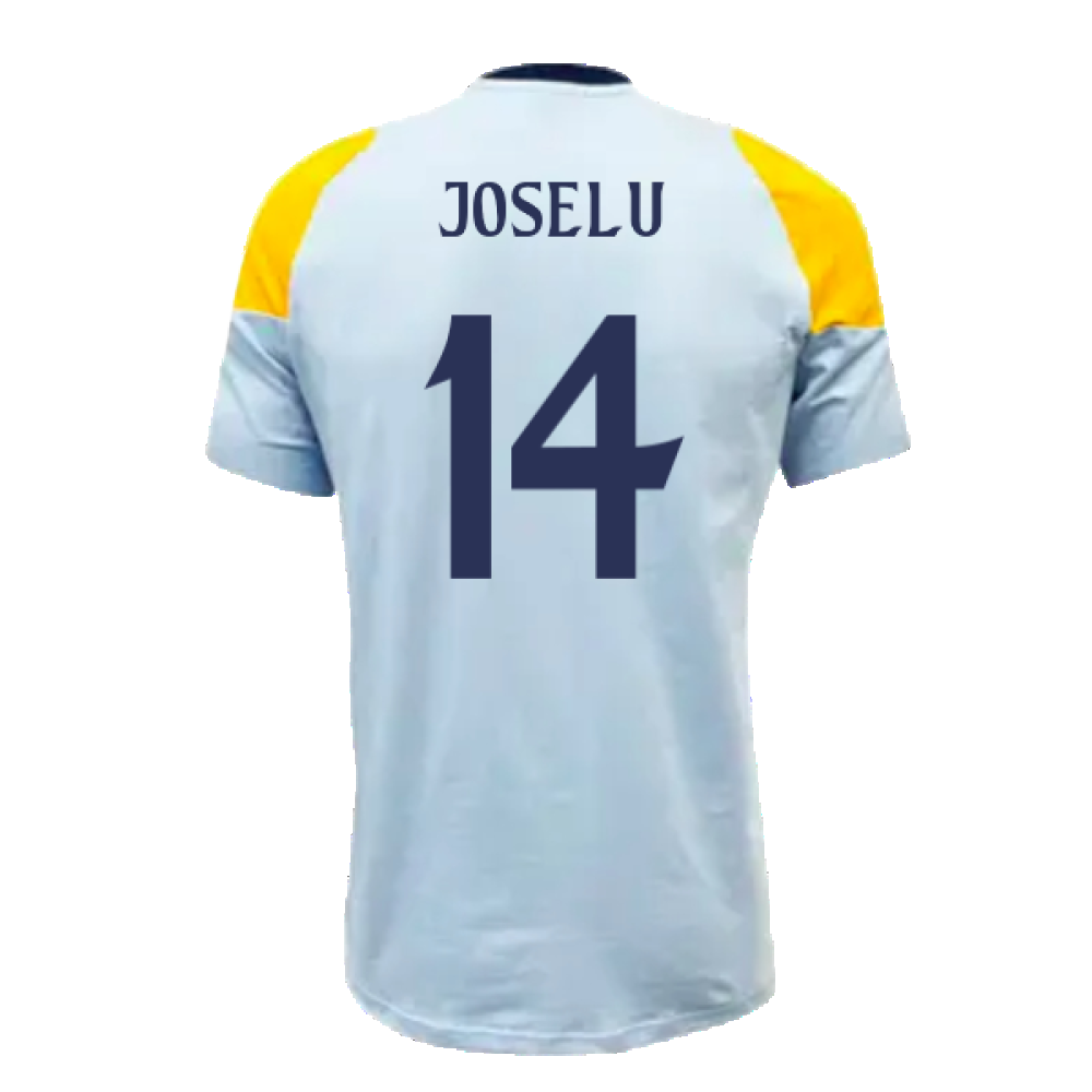 2024-2025 Real Madrid Training Tee (Glow Blue) (Joselu 14)