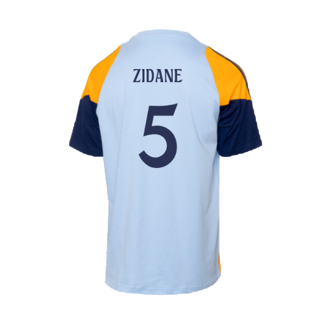 2024-2025 Real Madrid Training Tee (Glow Blue) - Kids (Zidane 5)