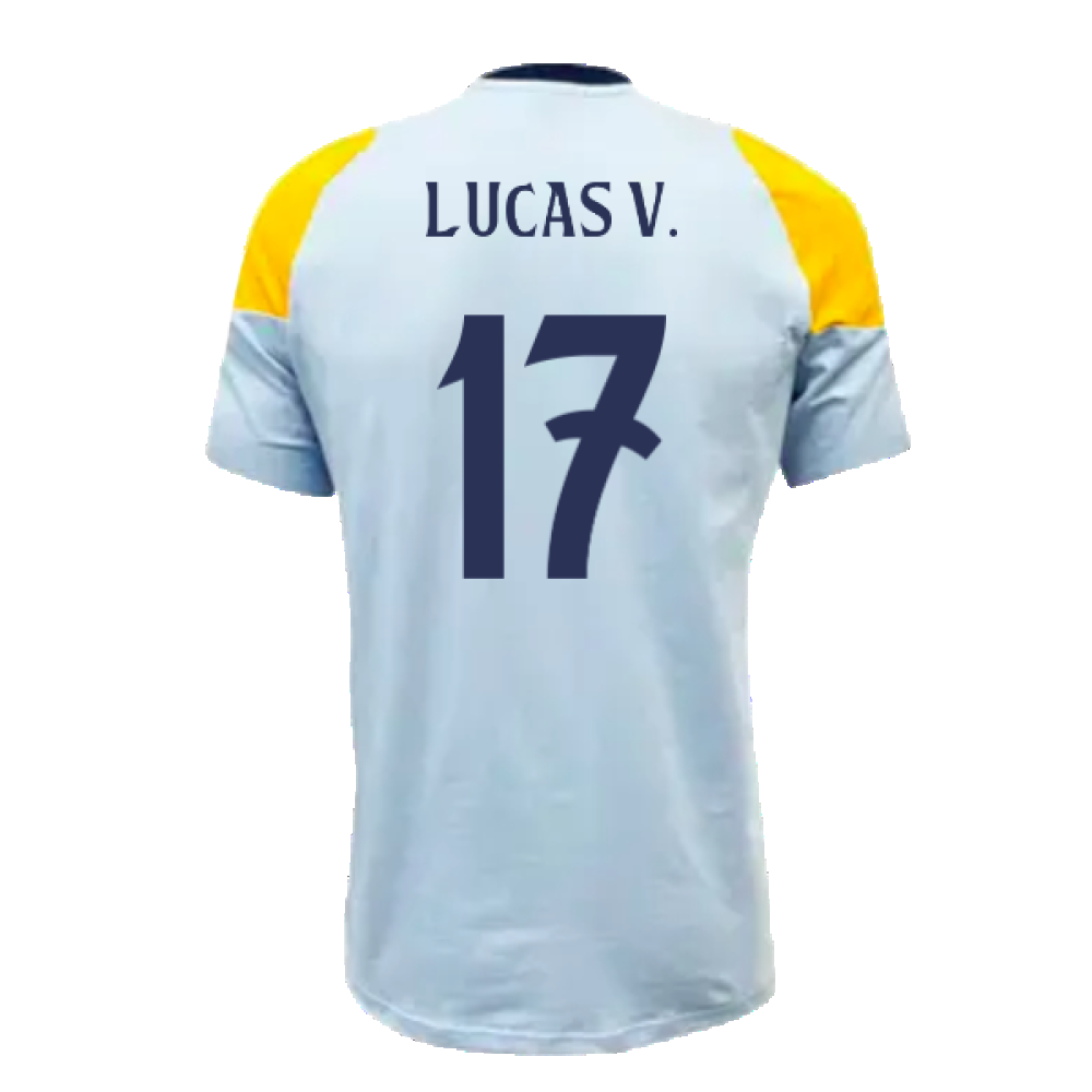 2024-2025 Real Madrid Training Tee (Glow Blue) (Lucas V. 17)