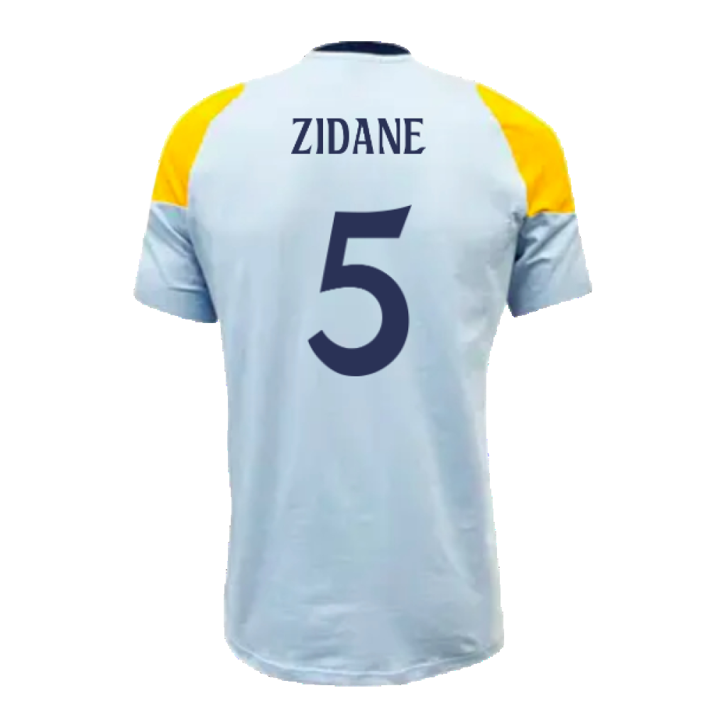 2024-2025 Real Madrid Training Tee (Glow Blue) (Zidane 5)