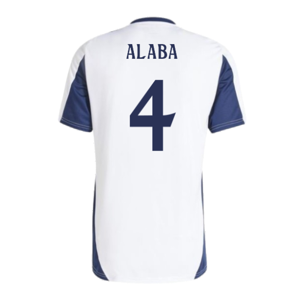 2024-2025 Real Madrid Training Tee (White) (Alaba 4)