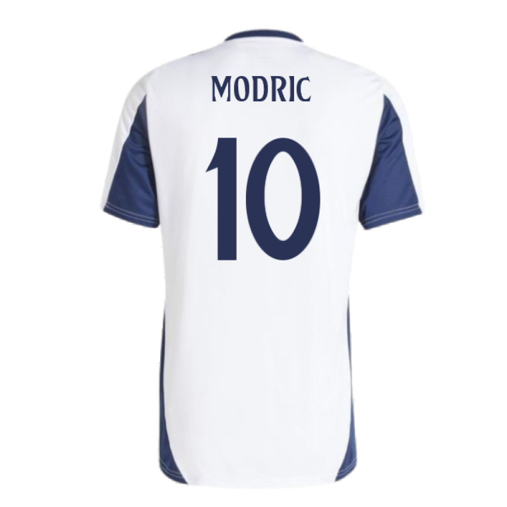 2024-2025 Real Madrid Training Tee (White) (Modric 10)