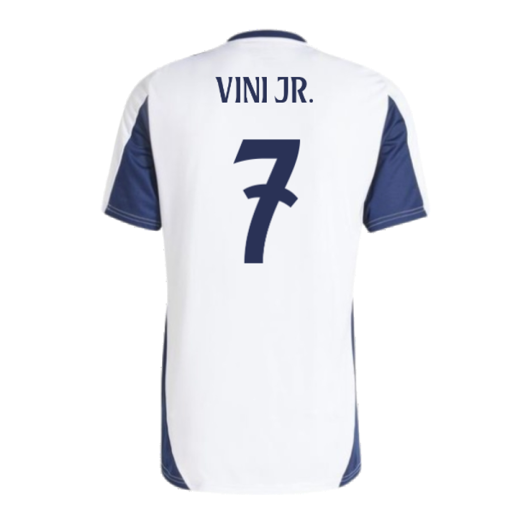 2024-2025 Real Madrid Training Tee (White) (Vini Jr. 7)