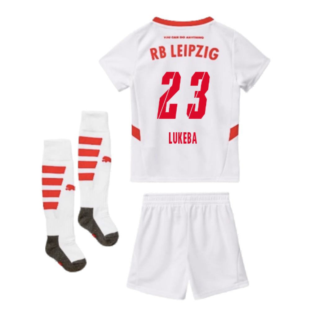 2024-2025 Red Bull Leipzig Home Mini Kit (Lukeba 23)