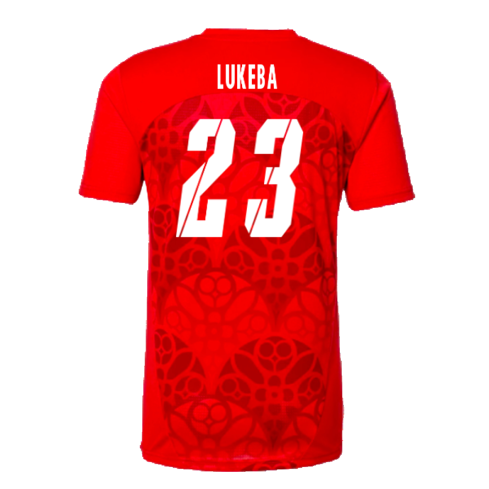 2024-2025 Red Bull Leipzig Pre-Match Shirt (Red) (Lukeba 23)