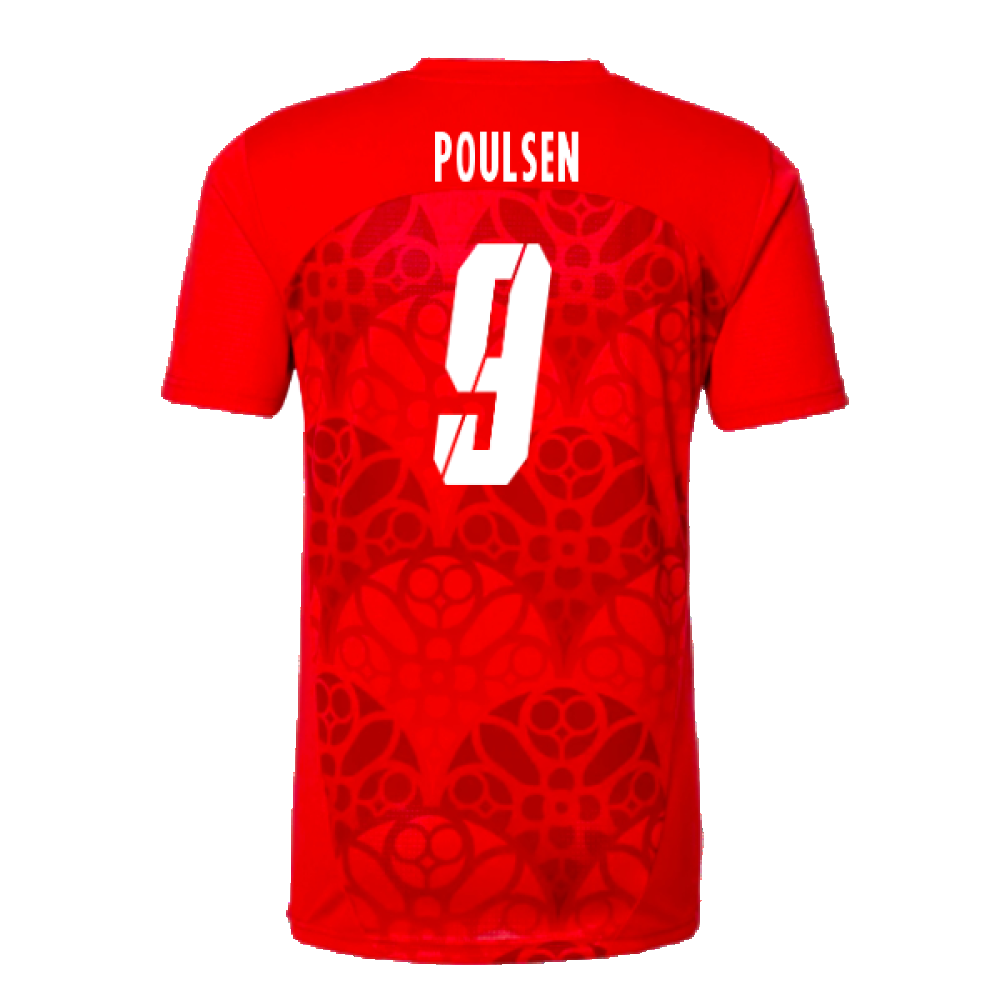 2024-2025 Red Bull Leipzig Pre-Match Shirt (Red) (Poulsen 9)