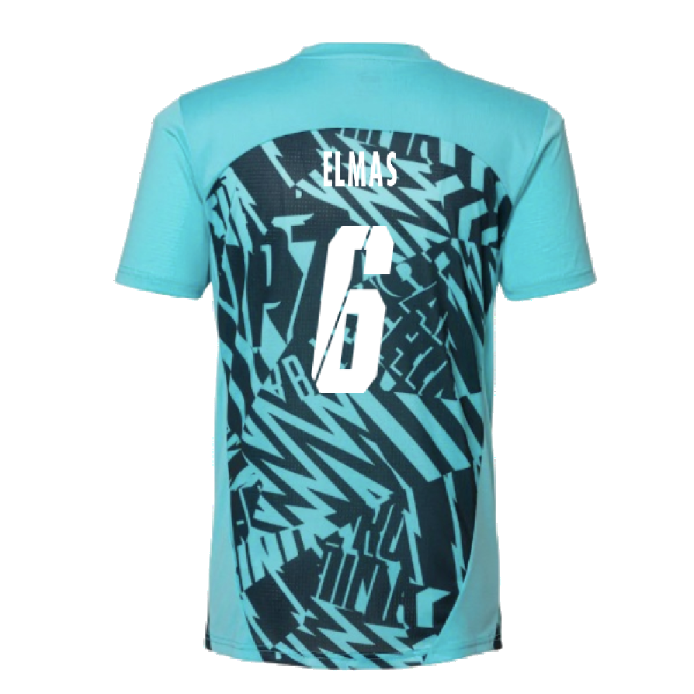 2024-2025 Red Bull Leipzig Pre-Match SS Shirt (Aqua) (Elmas 6)