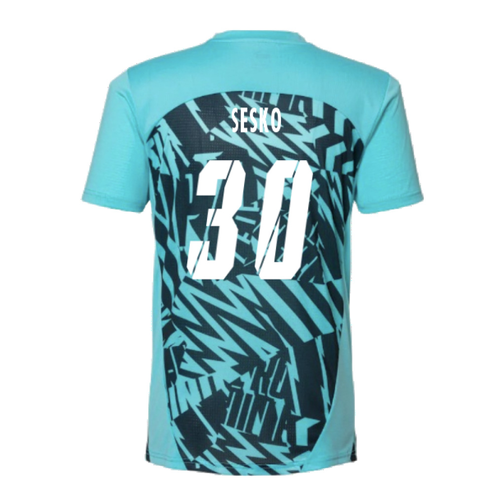 2024-2025 Red Bull Leipzig Pre-Match SS Shirt (Aqua) (Sesko 30)