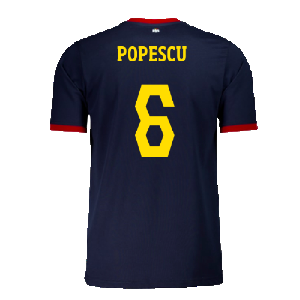 2024-2025 Romania Presentation S/S T-shirt (Navy) (Popescu 6)