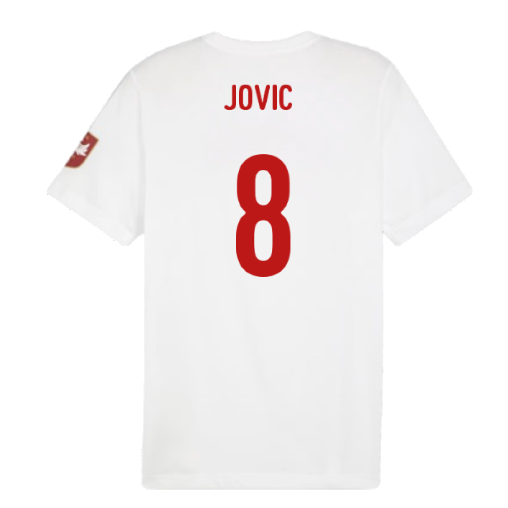 2024-2025 Serbia FtblIcons Tee (White) (Jovic 8)