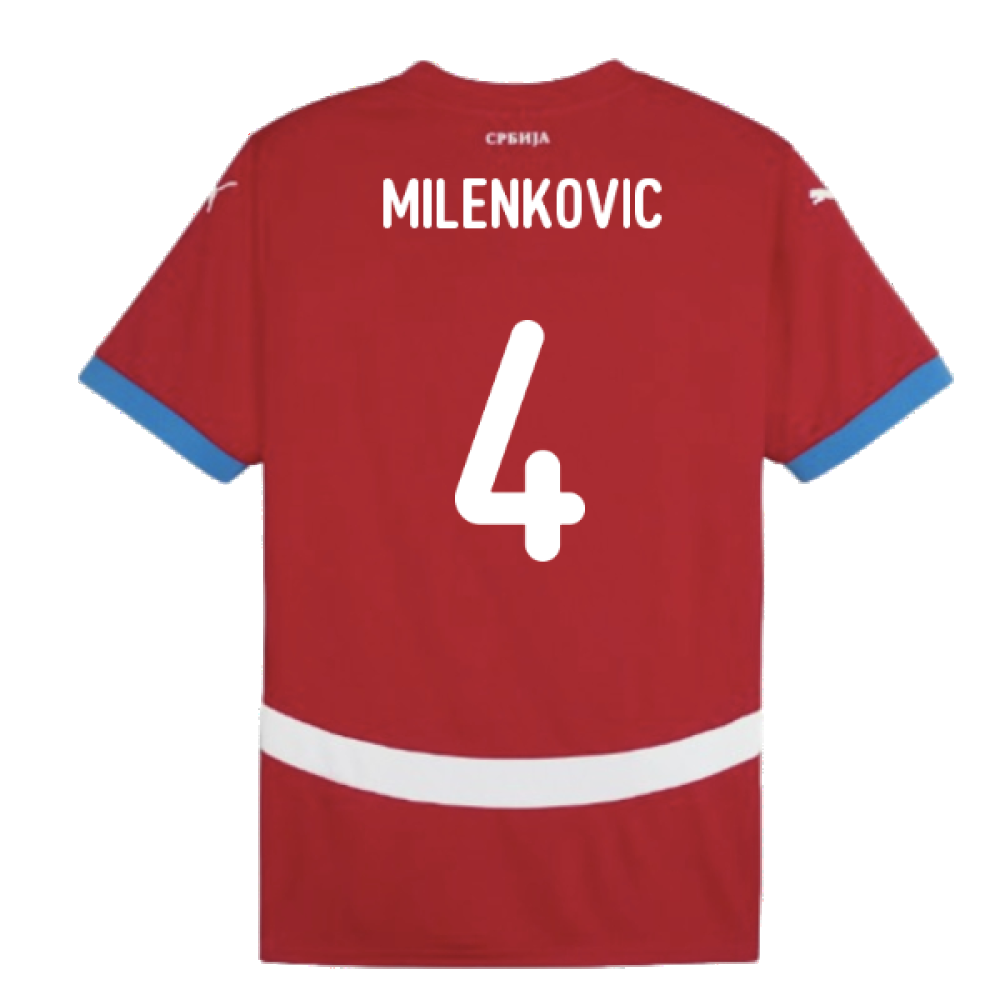 2024-2025 Serbia Home Shirt (Milenkovic 4)