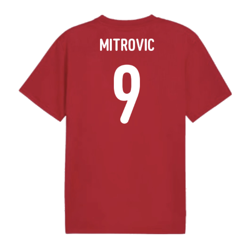 2024-2025 Serbia Pre-Match Jersey (Dark Cherry) (Mitrovic 9)