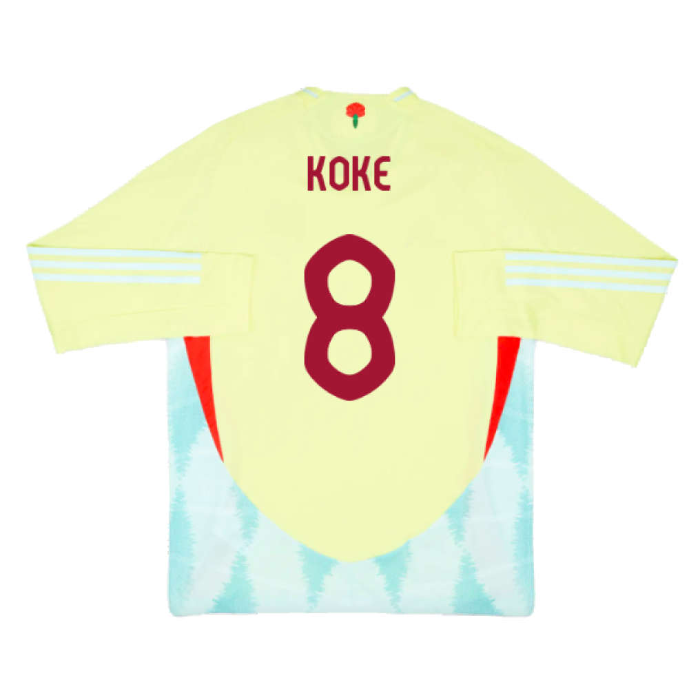 2024-2025 Spain Authentic Long Sleeve Away Shirt (Koke 8)