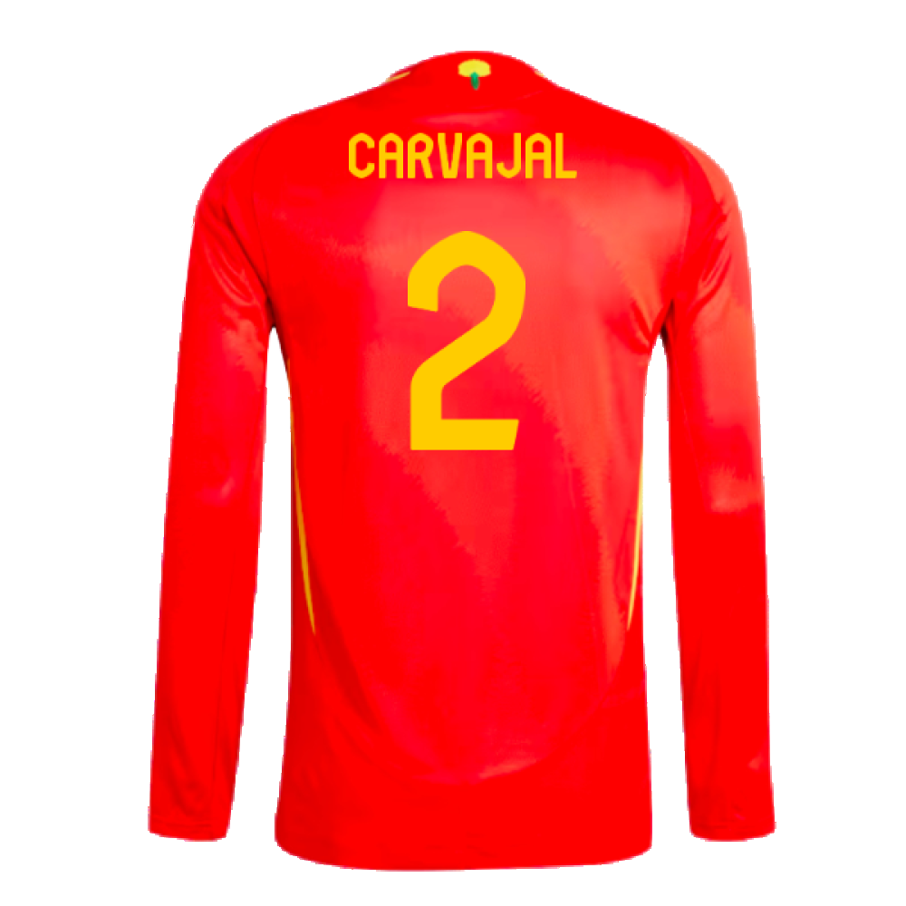 2024-2025 Spain Authentic Long Sleeve Home Shirt (Carvajal 2)