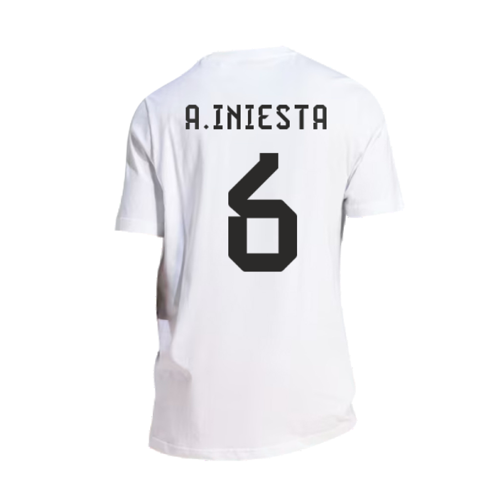 2024-2025 Spain DNA Graphic Tee (White) (A.Iniesta 6)