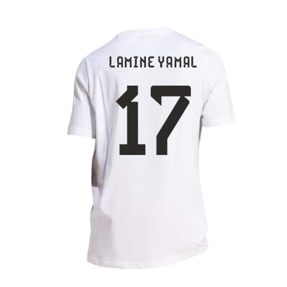 2024-2025 Spain DNA Graphic Tee (White) (Lamine Yamal 17)