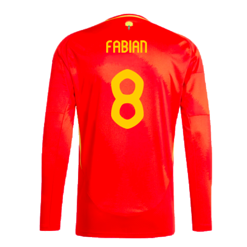 2024-2025 Spain Long Sleeve Home Shirt (Fabian 8)