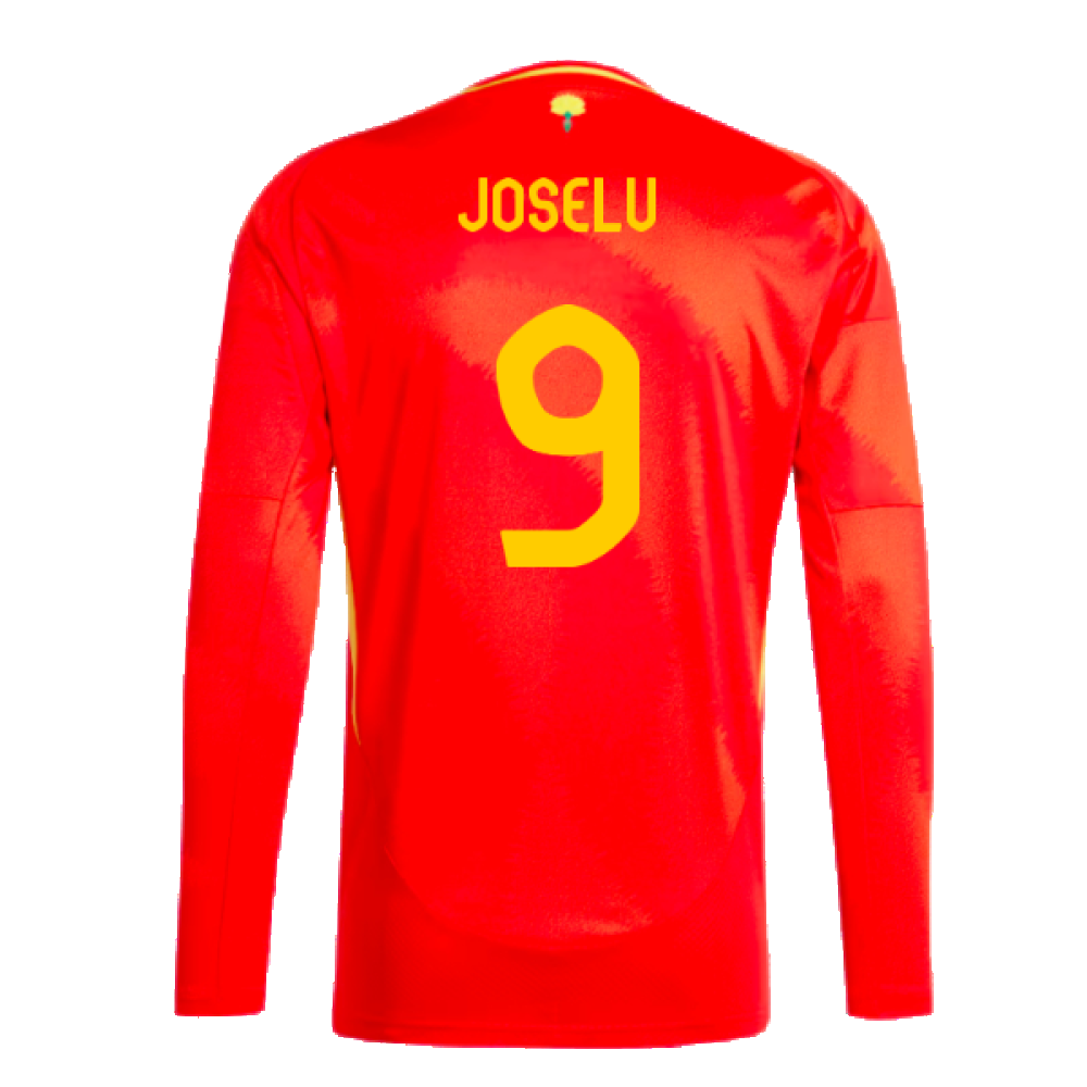 2024-2025 Spain Long Sleeve Home Shirt (Joselu 9)