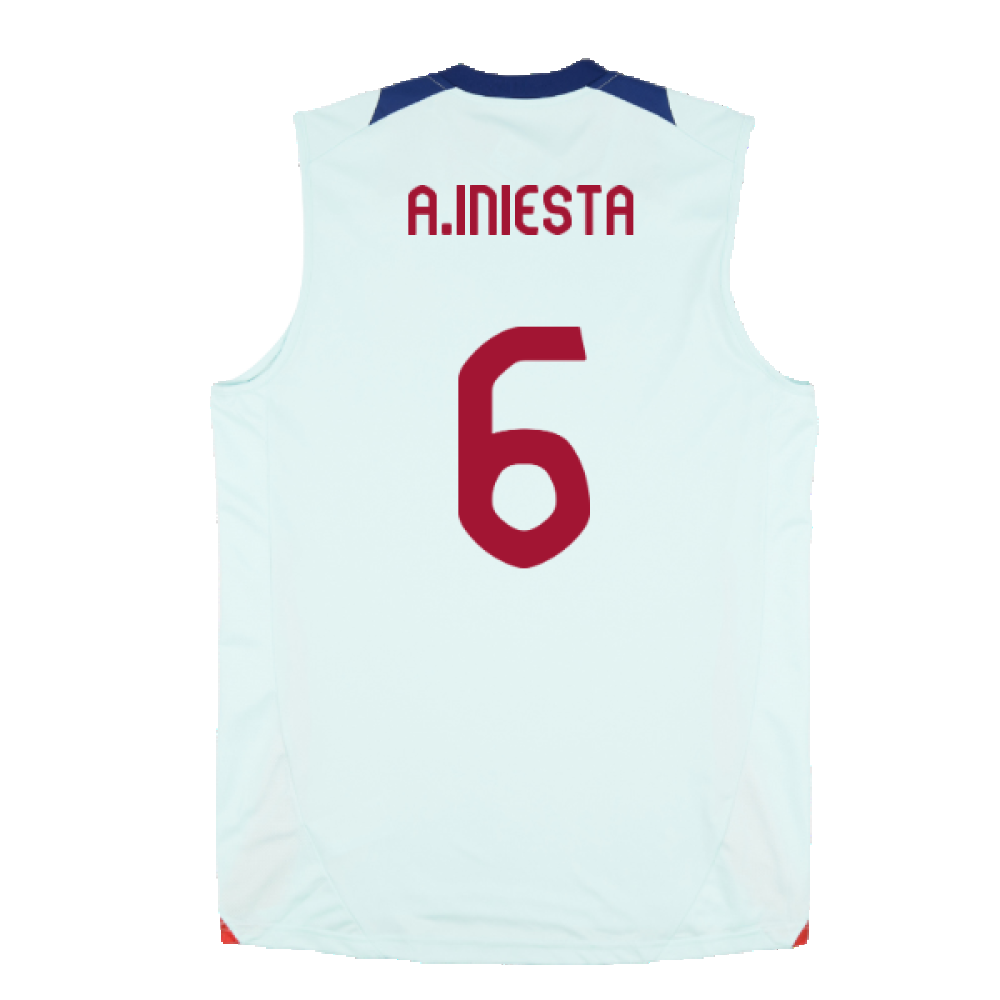 2024-2025 Spain Sleeveless Jersey (Mint) (A.Iniesta 6)