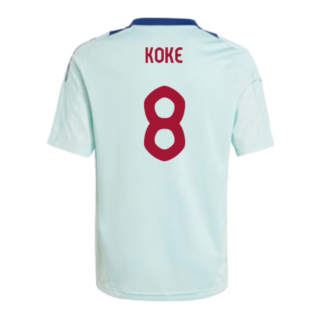 2024-2025 Spain Training Jersey (Turquoise) - Kids (Koke 8)