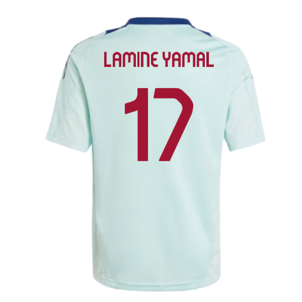 2024-2025 Spain Training Jersey (Turquoise) - Kids (Lamine Yamal 19)