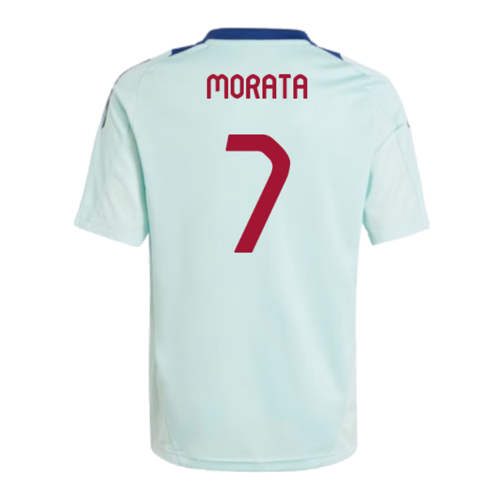 2024-2025 Spain Training Jersey (Turquoise) - Kids (Morata 7)