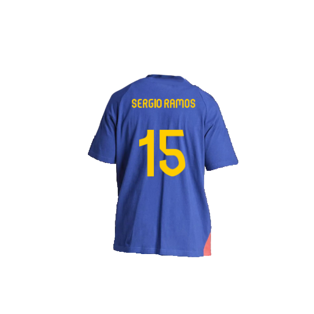 2024-2025 Spain Training Tee (Blue) (Sergio Ramos 15)